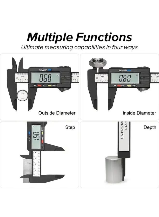 1pc Heavy Duty Digital Vernier Caliper Micrometer 150mm Large LCD Display 0 01in Resolution - Image 5